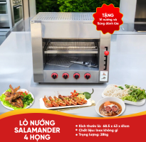 Lò nướng Salamander dùng gas 4 - 6 - 8 - 10 - 12 họng đốt
