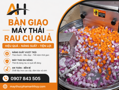 Bàn Giao Máy Thái Rau Củ Quả Tại TP.HCM – Chạy Thử Thực Tế Cho Khách Hàng